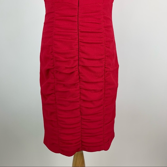 Nanette Lepore Pink Ruched Dress Sz 8 - Picture 12 of 13